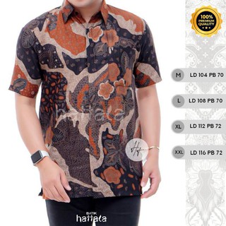 Camisa Batik masculina de manga corta por Hattala Batik