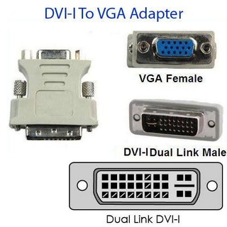 Dvi-I 24+5 pines (M) a VGA (F) adaptador de doble enlace convertidor DVI-I a VGA