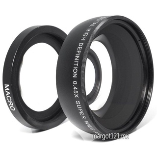 lente de gran angular con lentes de cristal óptico macro 0.45x 46 49 52 55 58 mm accesorio de lente de alta definición