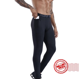 pantalones de fitness para hombre con bolsillos para correr, entrenamiento elástico, mallas deportivas y c6l4