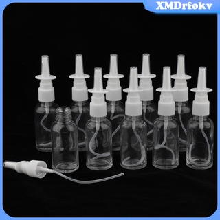 [rfokv] 10 botellas vacías de vidrio recargable Nasal Spray botella fina bomba de niebla viales 30 ml traje para maquillaje agua Perfumes aceites esenciales