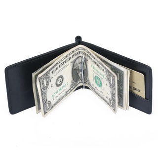 Mini carteira de couro masculina, carteira com bolso para moedas, bolsa fina com fecho magnético