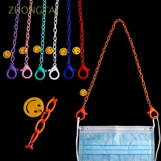 ZHONGTAI Fashion protection Lanyard Students protection Rope Glasses Rope Cartoon Pattern Anti-lost Smiley Face Candy Color Children Eyewear Accessories Glasses Chain/Multicolor