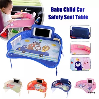 Car Baby Cartoon Safety Seat Tray Portable Cartoon Waterproof Holder for Kids Toy Food Drink Table Baby Seat Table