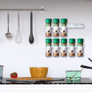 Estante de especias de montaje en pared organizador de cocina condimento titular de la botella colgante de especias frascos Clip gabinete organizador de especias estante de almacenamiento (3)
