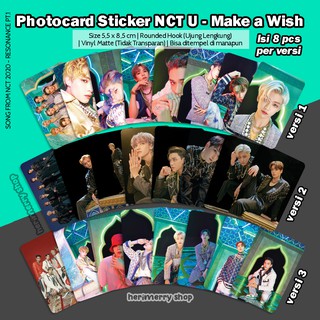 (puede Ser 8 piezas) pegatina de tarjeta fotográfica NCT U hacer un deseo no oficial - NCT 2020 resonancia Pt1 sesión de fotos