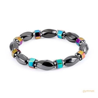gymnas Fashion Magnetic Bracelet Bead Hematite Stone Therapy Health Care Bangle Unisex