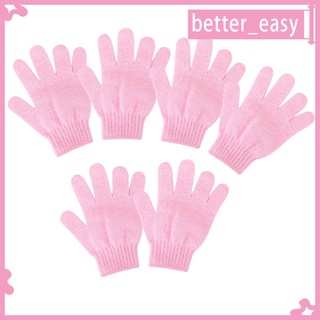 Lote 6 guantes exfoliantes exfoliantes para ducha, masaje, espalda, masaje, SPA, color negro