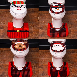 kaciiy - juego de 2 alfombrillas para asiento de inodoro, diseño de navidad, decoración de navidad