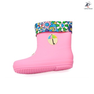 botas de lluvia para niños de dibujos animados animales botas de lluvia antideslizante impermeable cálido forrado zapatos (2)