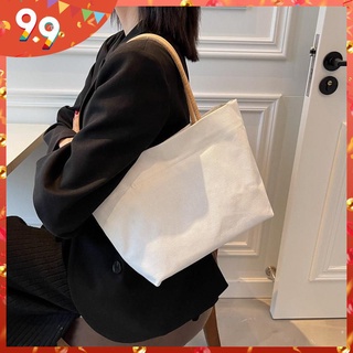 ✠Canvas bag female new Korean version ins student large-capacity handbag shoulder shopping bag simple tote bag