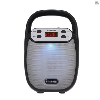 V MS-1801BT portátil al aire libre altavoz colorido luz LED Super Bass inalámbrico Bluetooth altavoces Radio FM tarjeta TF tarjeta U disco reproductor de música pantalla Digital