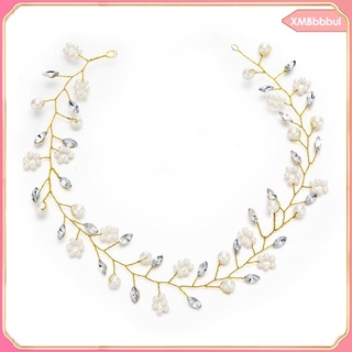 [bbui] impresionante novia de cristal flor perlas tocado accesorios para el cabello cosplay