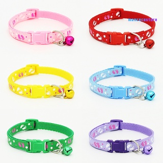 [Mancocostore] Cute Fashion Paws Pattern Pet Puppy Collars with Bell for Small Dogs Necklace (2)