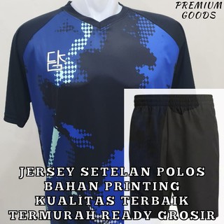 Conjuntos de ropa + fútbol sala Voly JERSEY impresión negro azul ropa deportiva lista