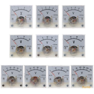 humb 91c4 dc voltímetro analógico panel medidor de voltaje puntero mecánico tipo 3/5/10/15/20/30/50/100/150/250v