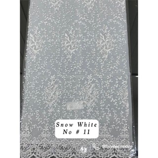 Tela de brocado de la serie blanca/edición de Color blanco (2) por 50 cm = 1/2 metros (3)
