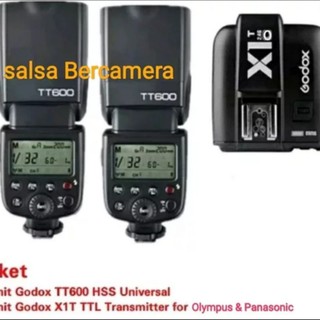 Godox TT600 2unidad Flash + gatillo Godox X1T TTL para Olympus & Panasonic