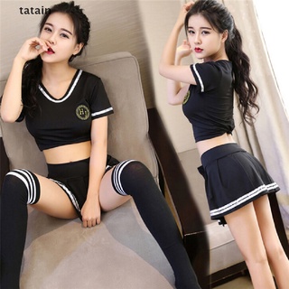 [Tatain] Women Sexy Lingerie Cosplay Student Uniform Costume Suit Underwear Nightwear Set MX (4)