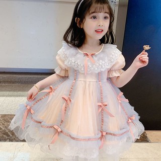 2021 niños niñas neto hilo falda Lolita vestido (2)