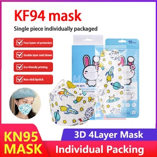 kf94 máscara kf 94 4ply 3d pescado mascarilla no tejida desechable bucle de oído kid kn95 (10 pcs)