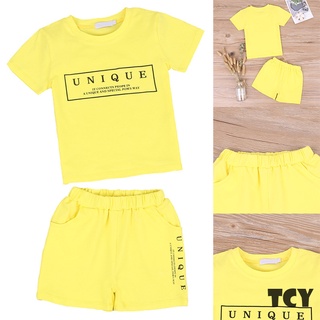 Two Piece Letter Printed Casual Shorts Sleeve T-Shirts and Printed Pants Boys Kids Boys Pants