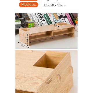 Resistente escritorio organizador de madera (3)
