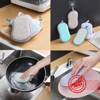 trapos de limpieza de cocina esponja de nailon de doble cara para fregar ollas y descontaminación y platos n1e5