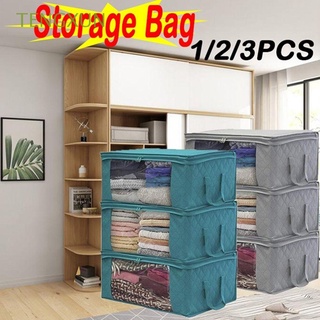 tengxun 1/2/3pcs hogar y salón armario bolsas de almacenamiento capacidad organizador de ropa plegable suministros para el hogar portátil manta dormitorio anti-polvo/multicolor