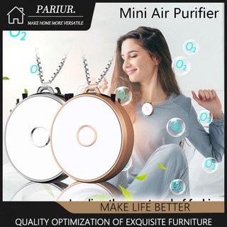 PARIUR_MX Purificador De Aire Portátil Collar USB Ionizador Personal Más Fresco Generador De Ozono De Iones Negativos Para Adultos Niños