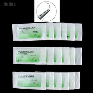 nnjiao~ 6pcs 2/0 3/0 4/0 suture nylon herramienta de hilo de sutura no lesionado