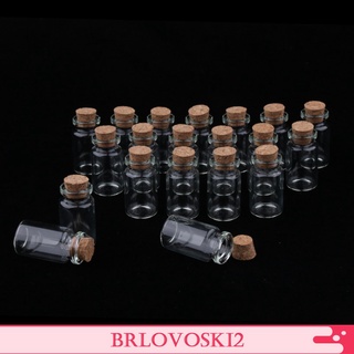 [brlovoskimx] Small 10ml Mini Cork Stopper Glass Vial Jars Drifting Wishing Bottles