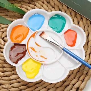 HAIBI Mini Paint Tray White Painting Tool Color Palette Artist Small Art Alternatives Plastic Watercolor Painting Supplies/Multicolor