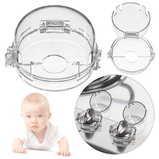 MONKEY 1Pcs Útil Cubierta de perilla Transparente Protección infantil Protector de estufa de gas Plástico Seguridad para bebés Cocina Hogar Tapa de bloqueo del horno (7)
