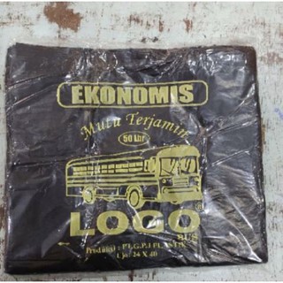 Bolsas de plástico finas y económicas con logotipo negro (50 hojas) uk.24