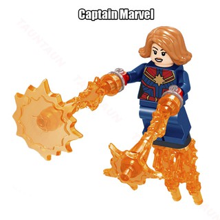 Compatible con figuras Lego capitán Marvel Super heroesMovie vengadores Endgame Carol Danvers Mini figuras bloques de construcción ladrillos juguete para niños regalos de cumpleaños Doctor Strange MiniFigures Legoing Superheroes juguete (2)