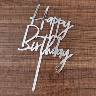 Happy birthday english alphabet cake card acrylic cake decoration card L9R4 (5)