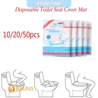 『bsuns』 10/20/50 fundas desechables para asiento de inodoro, cojín impermeable para baño, almohadilla de papel higiénico