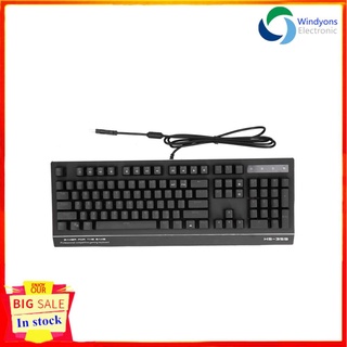 Windyons teclado con cable USB 104 teclas tamaño completo blanco retroiluminado juego diapasón para juegos de trabajo