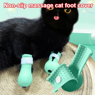 anti-arañazos gato de silicona zapatos botas de gato protector de pata de la cubierta de botas de mascotas rascador de restricción botines para gato