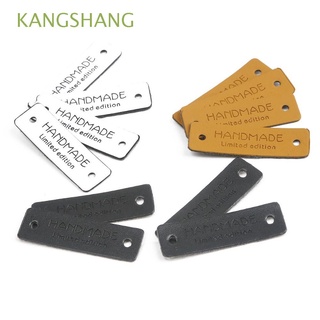 kangshang 12/24 piezas etiquetas etiquetas de ropa decoración de cuero etiquetas de cuero logotipo de la pu edición limitada ropa equipaje para bolsa de trabajo a mano accesorios de costura/multicolor