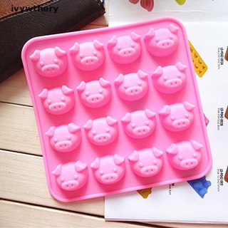 Ivywthery Pig Shape Chocolate Mold Cake Decoration Silicone Jelly Candy Ice Mold MX