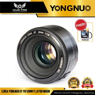 Yongnuo YN 50MM lente F1.8 para NIKON - filtro libre
