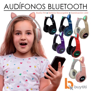 Audífonos Bluetooth Inalámbricos Diadema Oreja De Gato Led (1)