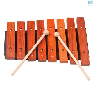 Xilofone Instrumento Musical 8 incluye 2 Mallets Música De madera juguetes Instrumento percusión