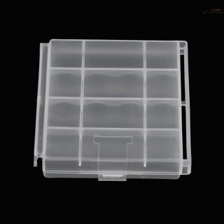 2 cajas de almacenamiento de baterías palo transparentes aa, contenedores de alta calidad, duraderos, con tapas, 2 x 4 pilas aa (4)
