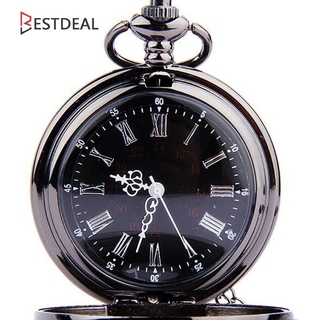 Reloj de bolsillo de cuarzo Unisex Steampunk de lujo Vintage con patrón romano