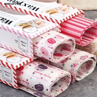 maurcey 50pcs papel de cera grasa papel de regalo de alimentos para pan sándwich aceite papel hornear mx