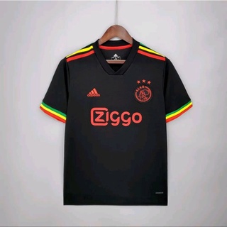 Último Jersey de fútbol Ajax 3er tercer negro negro Bob Marley 2021/2022 grado oficial SMLXL 2XL 3XL