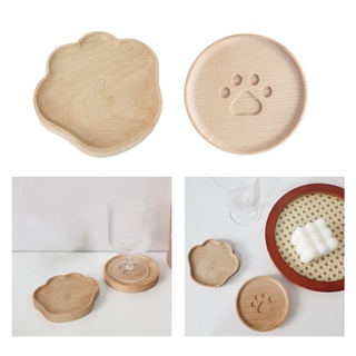 aot japonés creativo lindo oso pata gato forma pata de haya madera maciza anti-quemaduras posavasos taza de café y taza de té almohadillas de aislamiento